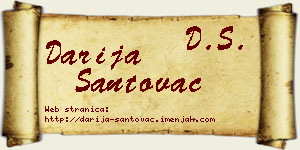 Darija Santovac vizit kartica